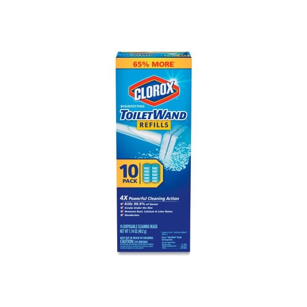 Clorox Disinfecting Toiletwand Refill Heads, 10/Pack, 6 Packs/Carton 31620 - main